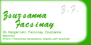 zsuzsanna facsinay business card